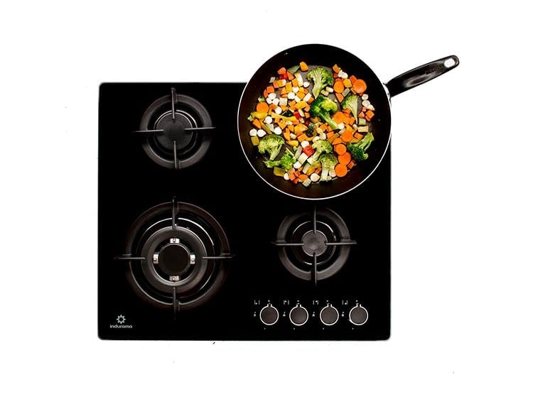 COCINA A GAS GLP INDURAMA 4 HORNILLAS EGI-604VDNEG ENCIMERA - 5