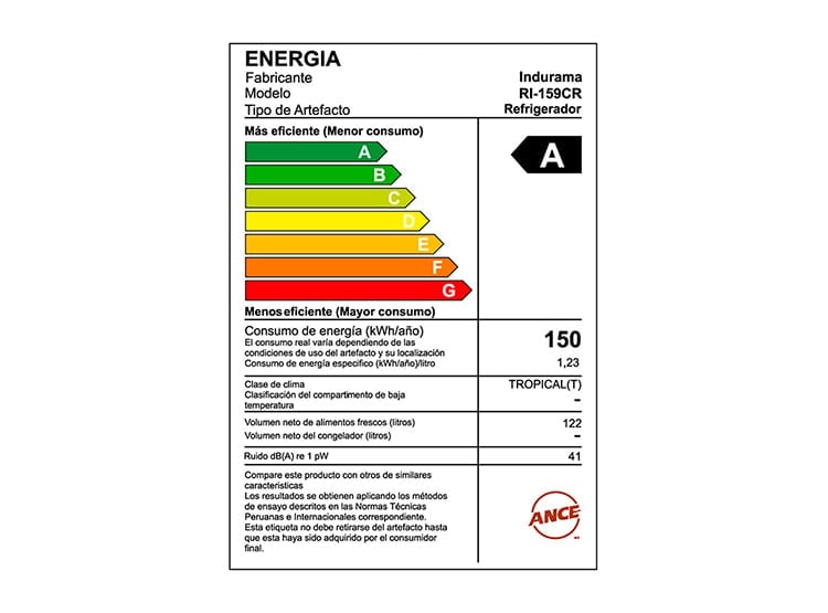 FRIGOBAR INDURAMA 122 L RI159CR ACERO - 7
