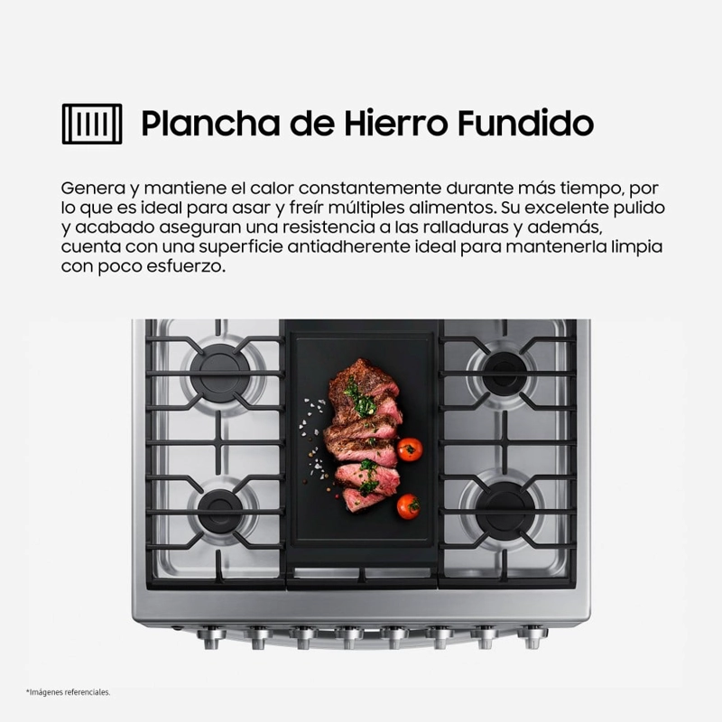 COCINA A GAS 5 HORNILLAS CON PLANCHA Y GRILL NX52T7322PSPE - 12