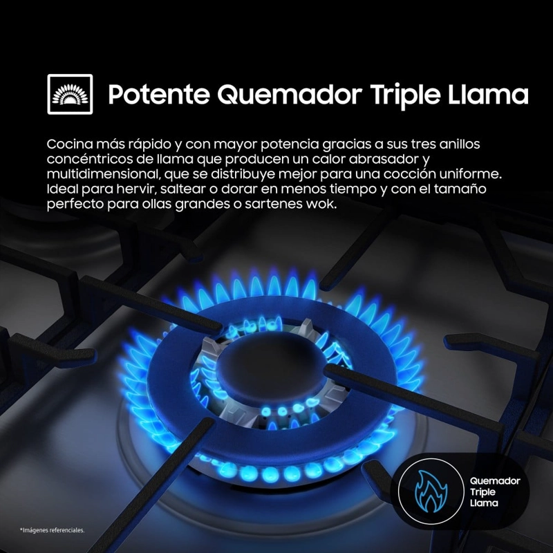 COCINA A GAS 5 HORNILLAS CON PLANCHA Y GRILL NX52T7322PSPE - 9