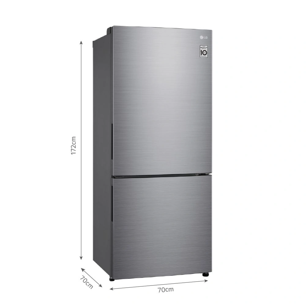 REFRIGERADORA LG 408L GB41BPP BOTTOM FREEZER MÚLTIPLE FLUJO DE AIRE PLATEADA - 2