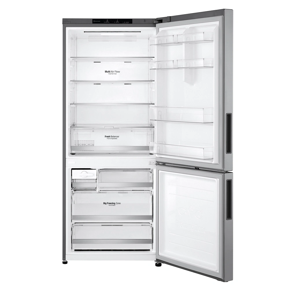 REFRIGERADORA LG 408L GB41BPP BOTTOM FREEZER MÚLTIPLE FLUJO DE AIRE PLATEADA - 4
