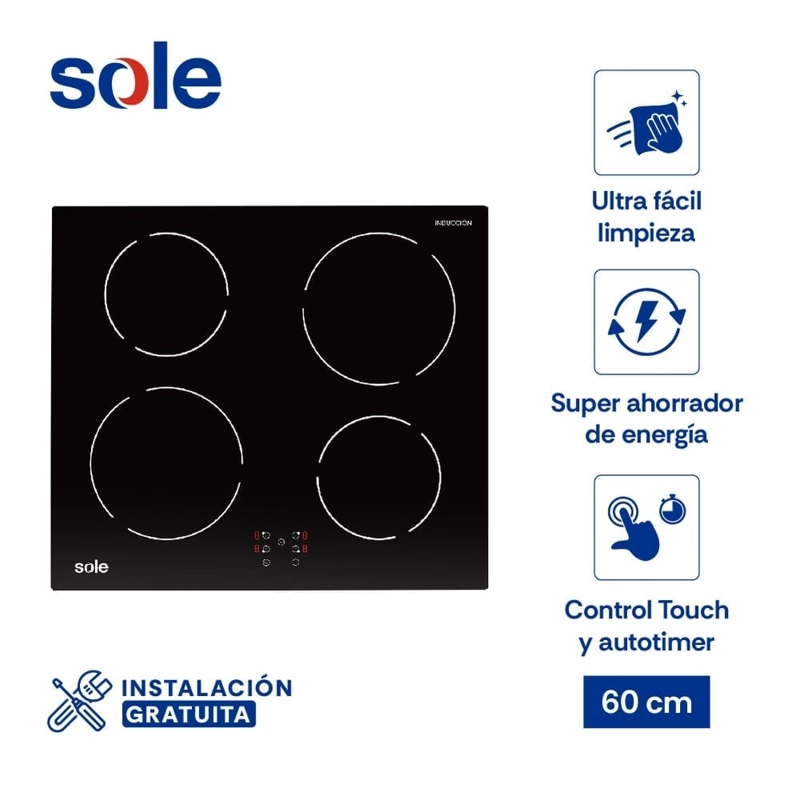 ENCIMERA EMPOTRABLE ELÉCTRICA SOLE 4 HORNILLAS 3120SOLCO072 ELÉCTRICA - 1
