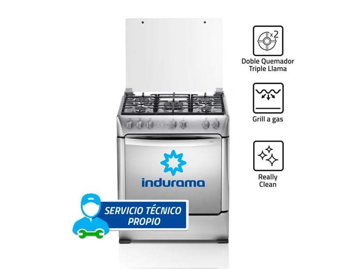 COCINA A GAS GLP INDURAMA 5 HORNILLAS FIRENZE ZAF - 1
