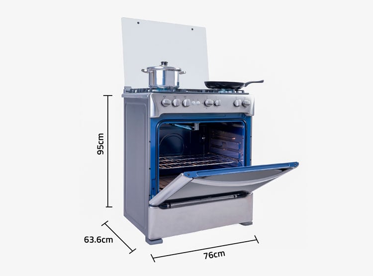 COCINA A GAS GLP INDURAMA 5 HORNILLAS FIRENZE ZAF - 2