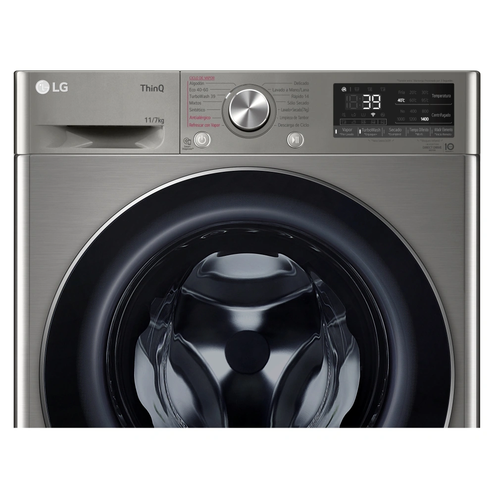 LAVASECA LG CARGA FRONTAL 11/7KG WD11PVC3S6 AI DD INTELIGENCIA ARTIFICIAL PLATEADO - 11