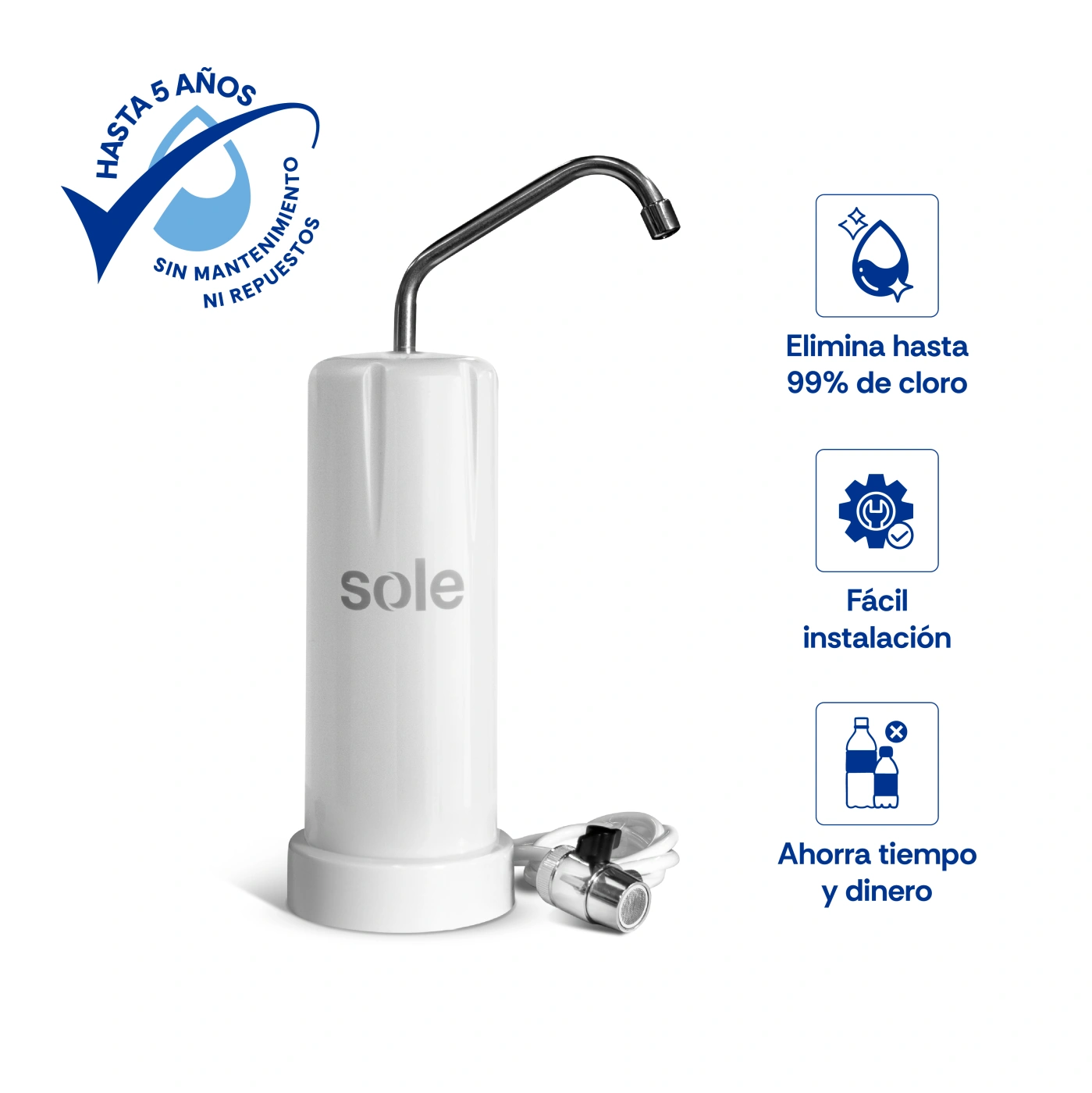 PURIFICADOR DE AGUA ALCALINIZADOR SOLE 3120FILSOL016C - 1