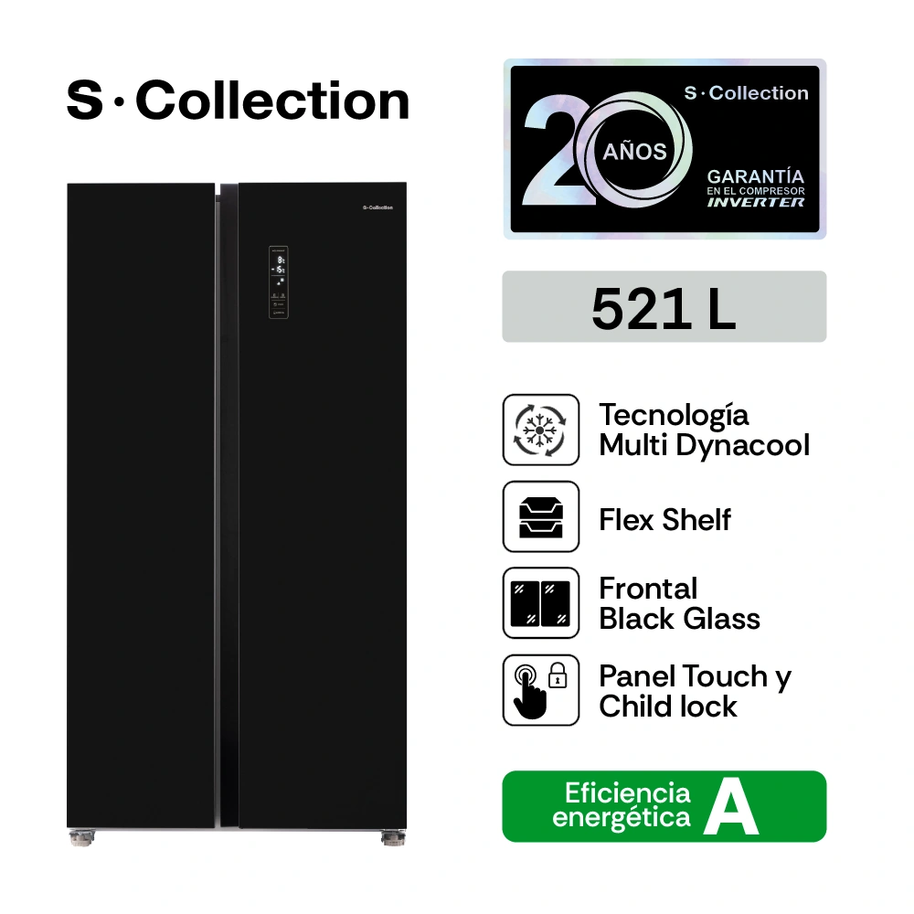 REFRIGERADORA SOLE SIDE BY SIDE NO FROST SOLREF0269BG 521 L SC LONDON NEGRO - 1
