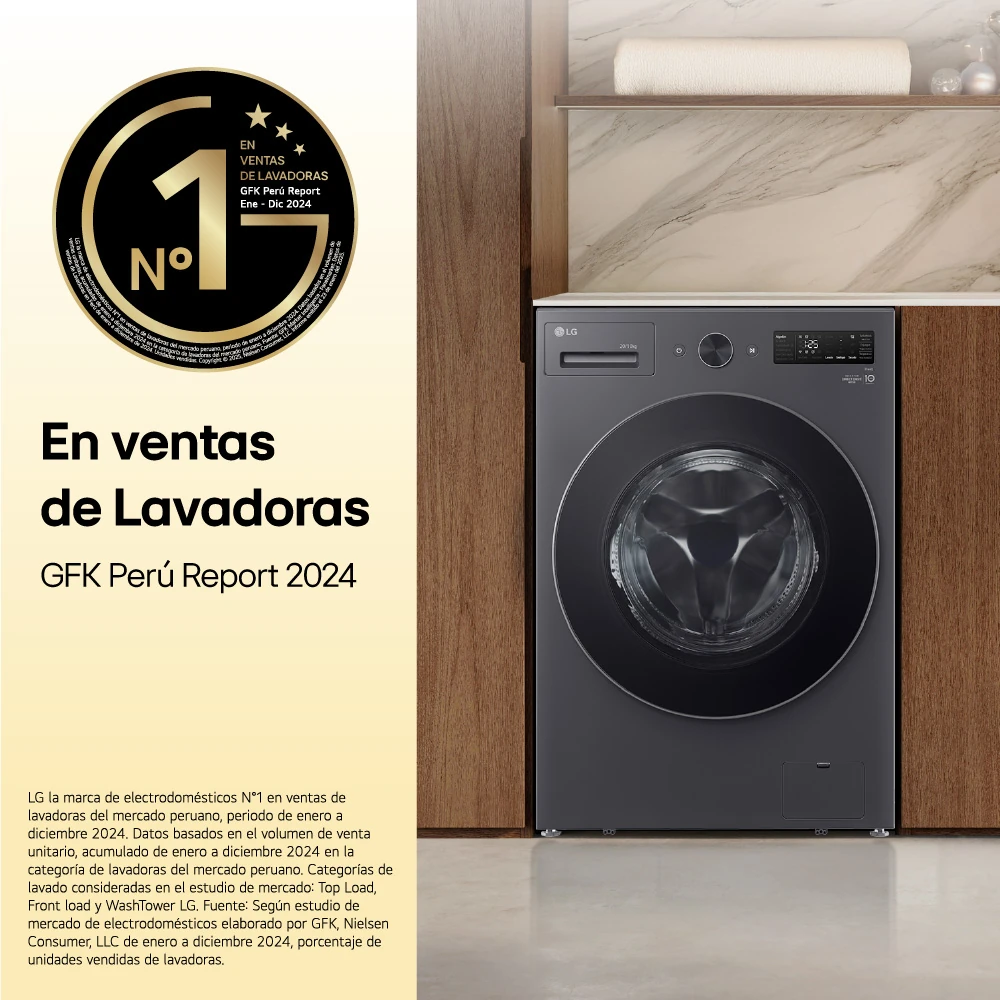 LAVASECA LG CARGA FRONTAL 14 KG 8 KG AI DD INTELIGENCIA ARTIFICIAL WD14PVC4S6C PLATEADO - 6