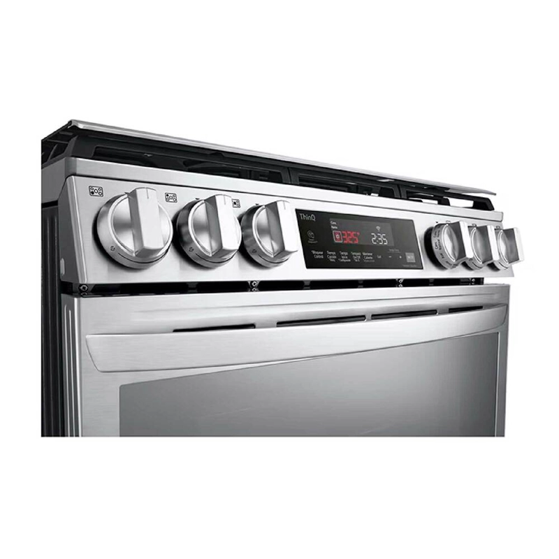 COCINA A GAS GLP/GN LG 5 HORNILLAS LRGL5847S INSTAVIEW LRGL847S ACERO INOXIDABLE - 5