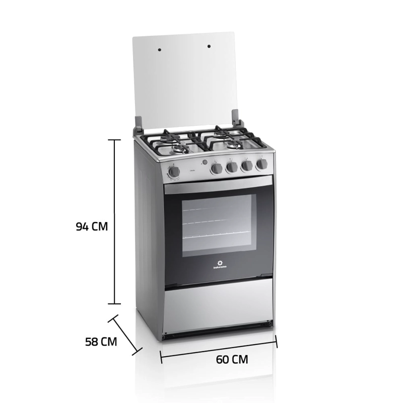 COCINA A GAS GLP INDURAMA 4 HORNILLAS CORUÑA Q - 8