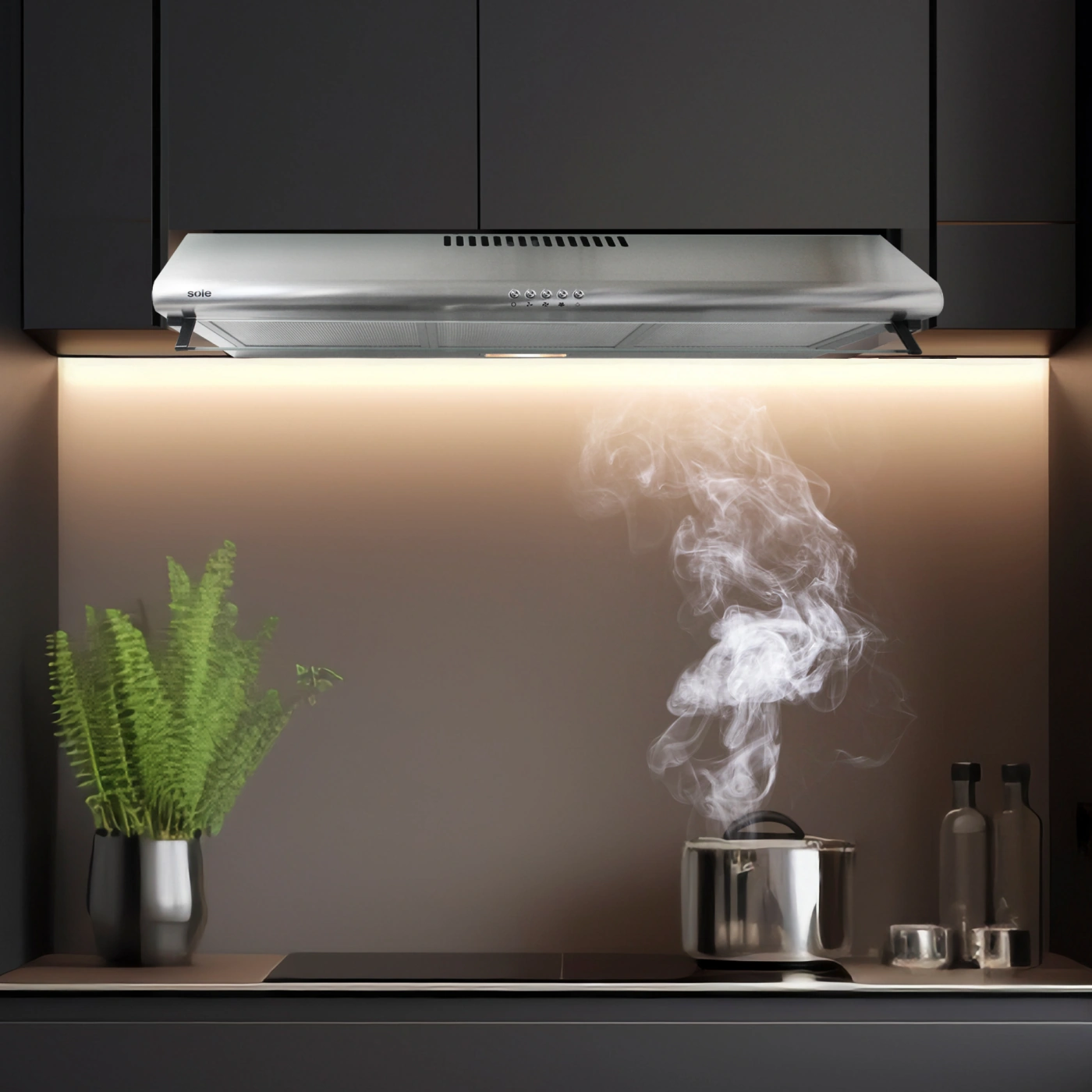 CAMPANA EXTRACTORA SOLE ANCHO 90CM 3120TURE22CO HERA 1 MOTOR INOXIDABLE - 5
