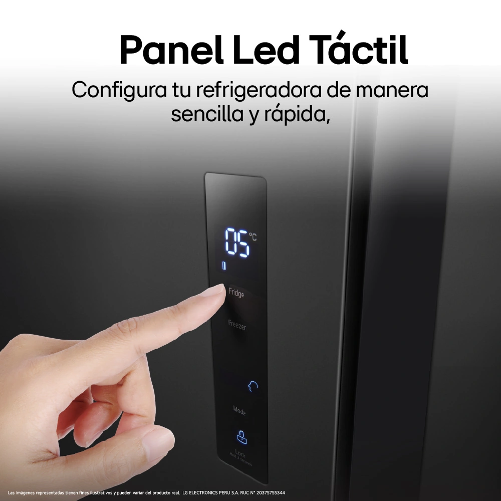 REFRIGERADORA LG 509L GS51MPD SIDE BY SIDE MULTIPLE FLUJO DE AIRE NEGRO - 4