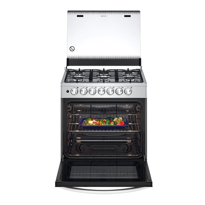 COCINA A GAS LG LRGZ5253S GRAN CAPACIDAD 6 HORNILLAS ACERO INOXIDABLE - 6