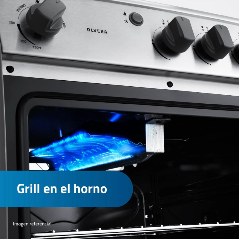 COCINA A GAS INDURAMA 4 HORNILLAS OLVERA DE PIE - 4