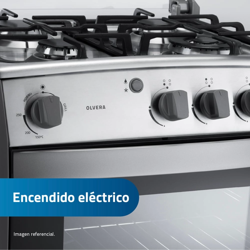 COCINA A GAS INDURAMA 4 HORNILLAS OLVERA DE PIE - 5