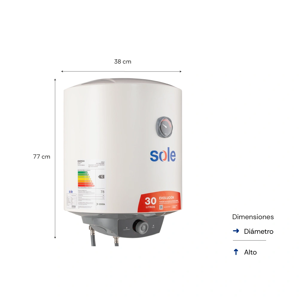 TERMA ELÉCTRICA 30 LITROS SOLE EVOLUCION - 6