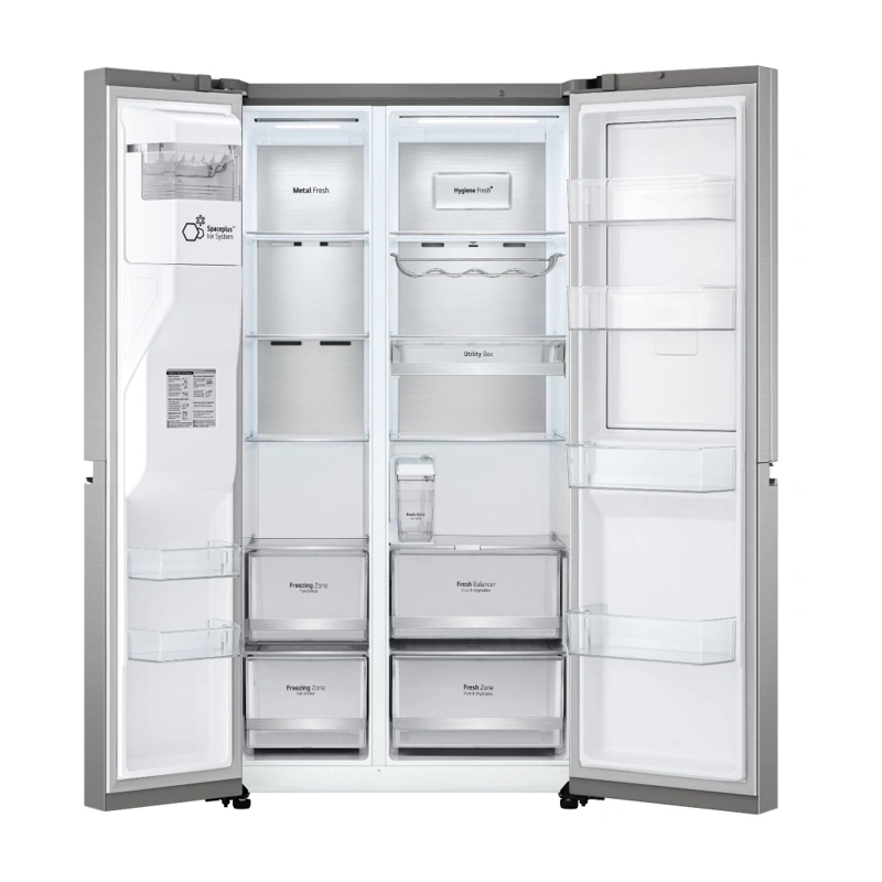 REFRIGERADORA LG 617L GS66SDP SIDE BY SIDE HYGIENE FRESH PLATEADO - 6