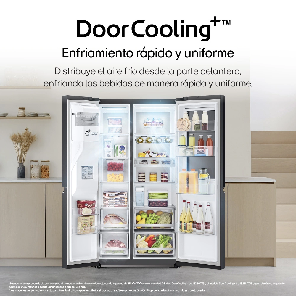 REFRIGERADORA LG 617L GS66SXN SIDE BY SIDE INSTAVIEW PLATEADO - 4