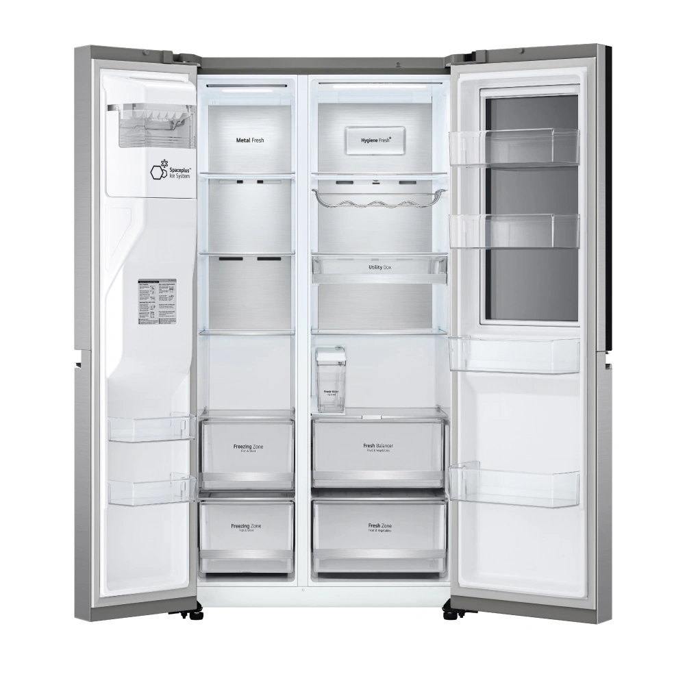REFRIGERADORA LG 617L GS66SXN SIDE BY SIDE INSTAVIEW PLATEADO - 10