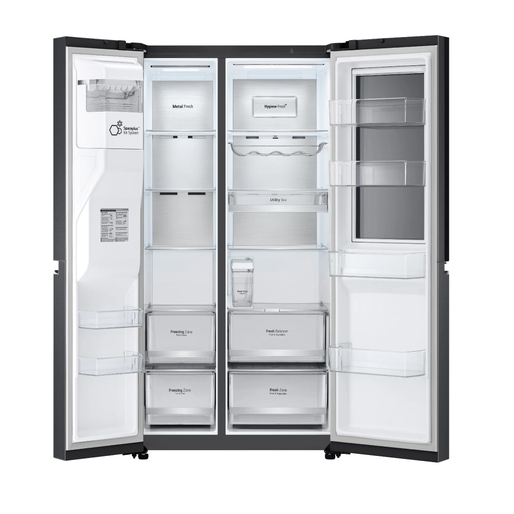 REFRIGERADORA LG 617L GS66SXT SIDE BY SIDE INSTAVIEW NEGRO ACERO - 12