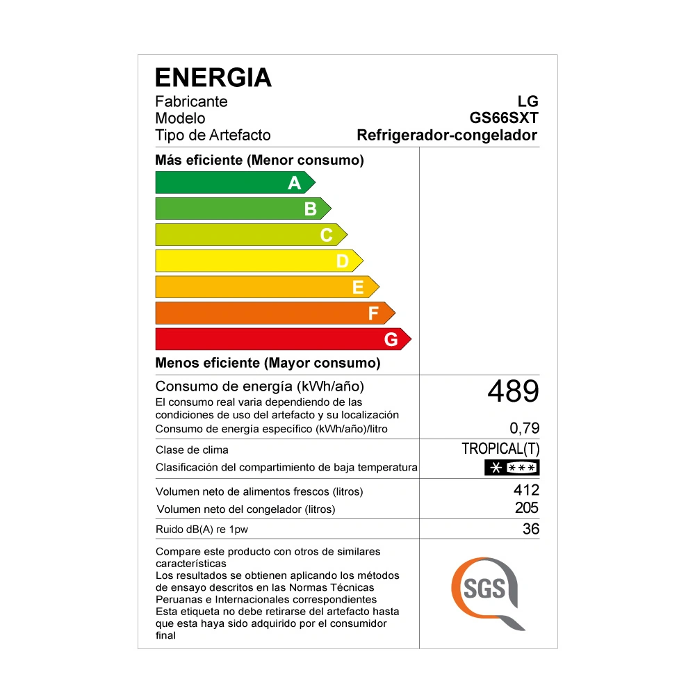 REFRIGERADORA LG 617L GS66SXT SIDE BY SIDE INSTAVIEW NEGRO ACERO - 15