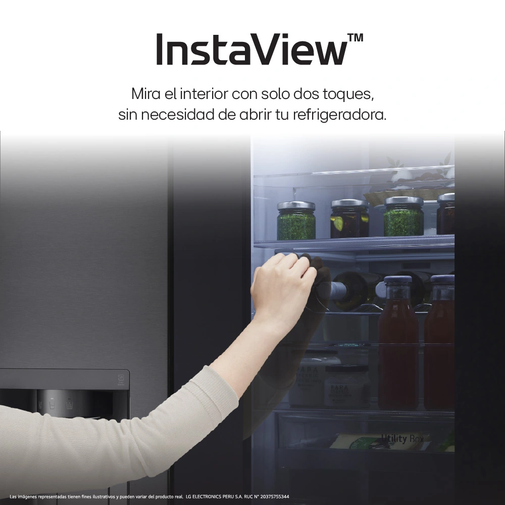 REFRIGERADORA LG 617L GS66SXT SIDE BY SIDE INSTAVIEW NEGRO ACERO - 3