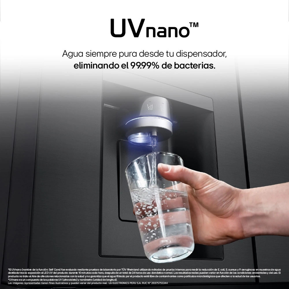 REFRIGERADORA LG 617L GS66SXT SIDE BY SIDE INSTAVIEW NEGRO ACERO - 6