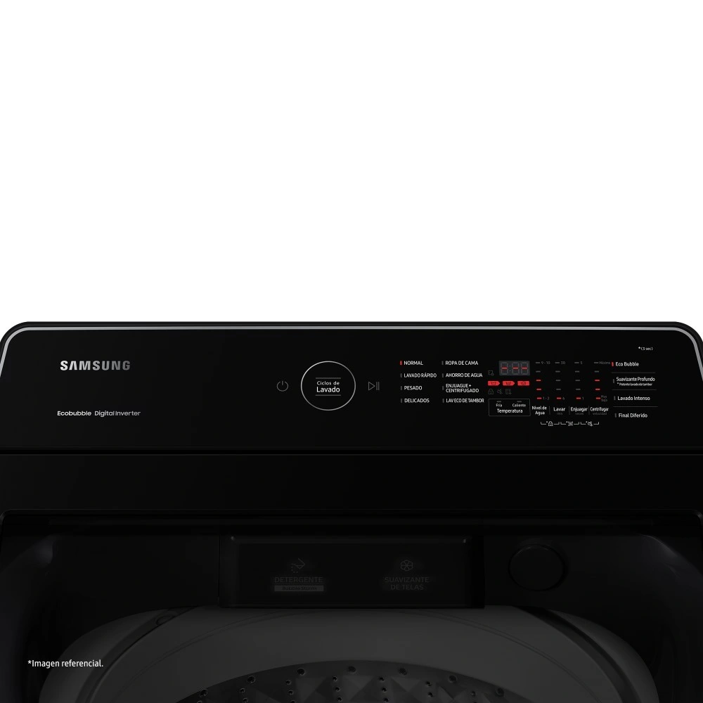 LAVADORA SAMSUNG 17 KG CARGA SUPERIOR ECO BUBBLE WA17CG6441BVPE NEGRO - 4