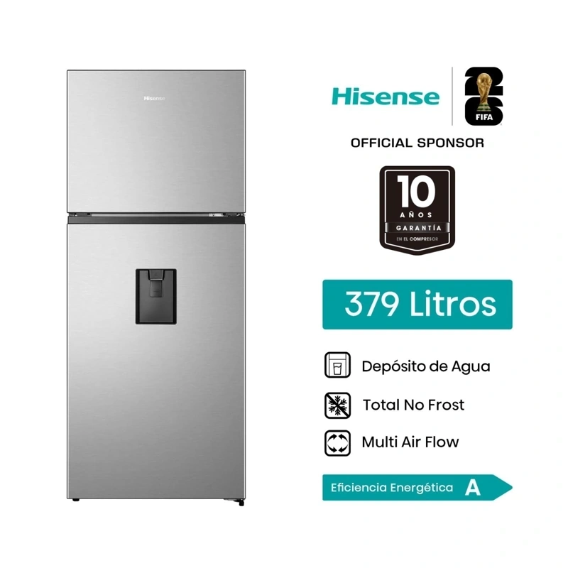 REFRIGERADORA HISENSE TOP FREEZER NO FROST RT3N375NMCA 379 L - 1