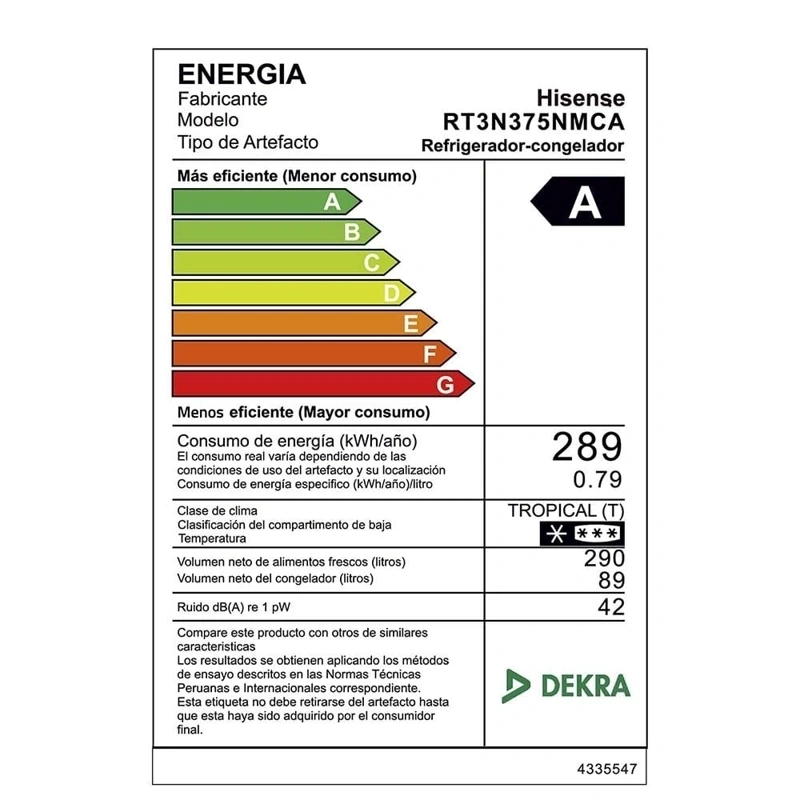 REFRIGERADORA HISENSE TOP FREEZER NO FROST RT3N375NMCA 379 L - 10