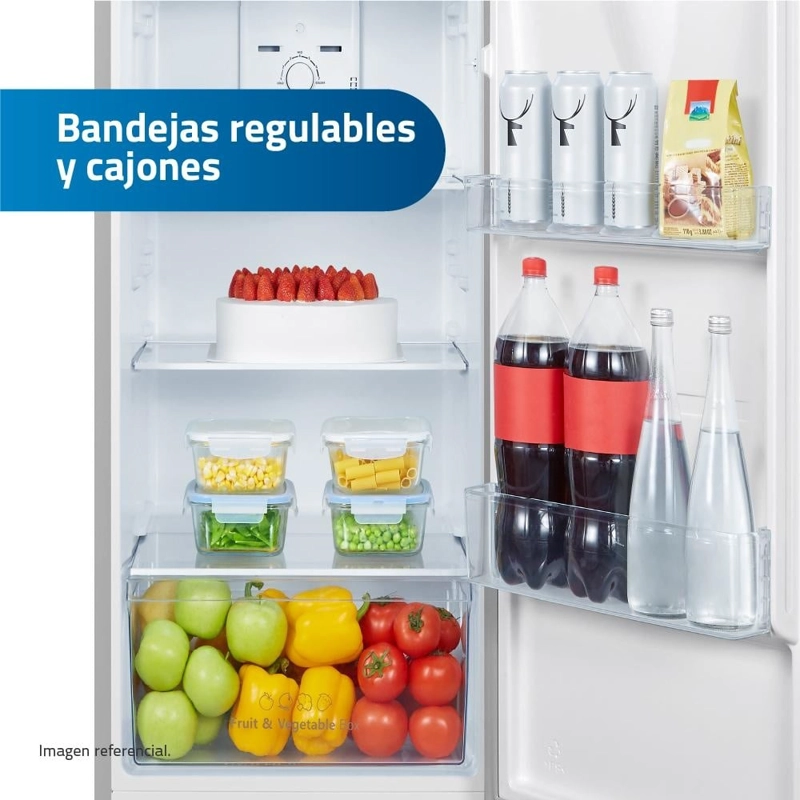 REFRIGERADORA INDURAMA TOP FREEZER NO FROST RI-389DI 246 LITROS CROMO - 7