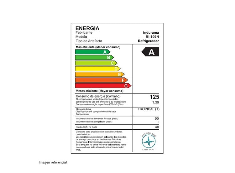 FRIGOBAR INDURAMA 90 L RI-109N - 9