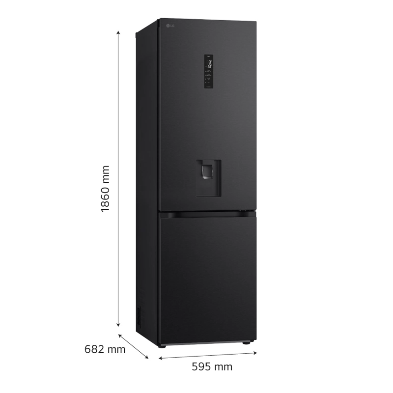 REFRIGERADORA LG 339L GB37SPV BOTTOM FREEZER HYGIENE FRESH+ NEGRO MATE - 2