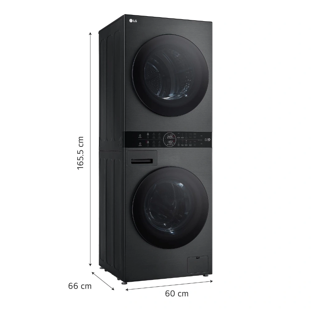 CENTRO DE LAVADO LG CARGA FRONTAL 14/10 KG WK14BS6R AI DD INTELIGENCIA ARTIFICIAL NEGRO - 2
