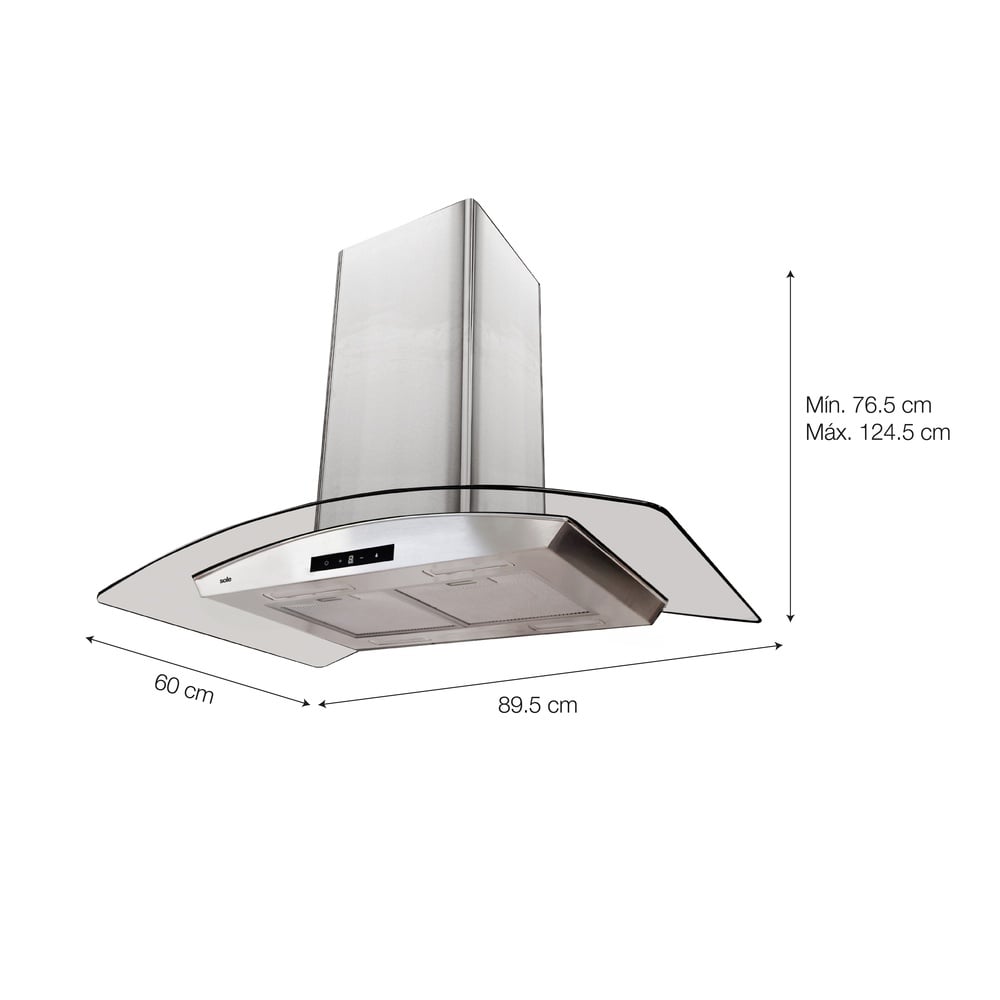 CAMPANA EXTRACTORA SOLE TURE66COV3 90CM VENUS - 6