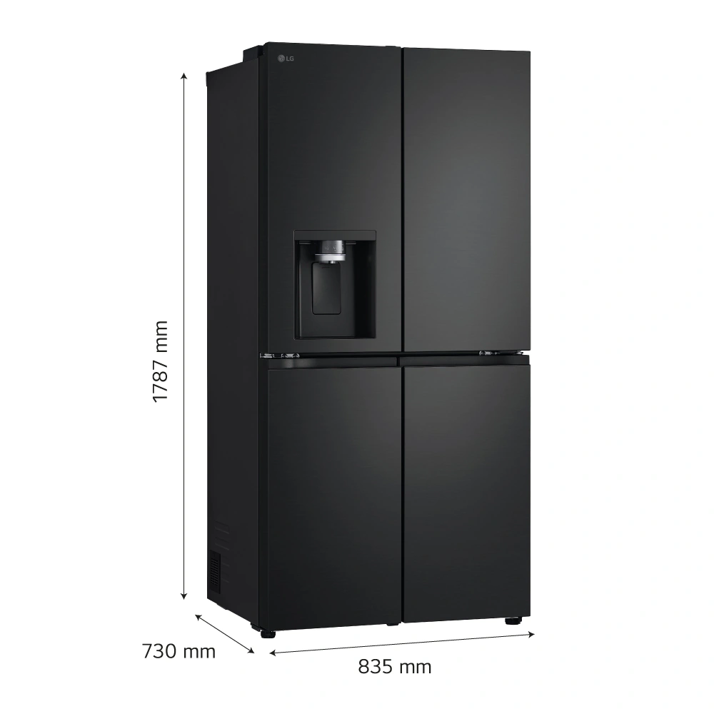 REFRIGERADORA LG 427L GM57SPM FRENCH DOOR TOTAL NO FROST NEGRO - 2