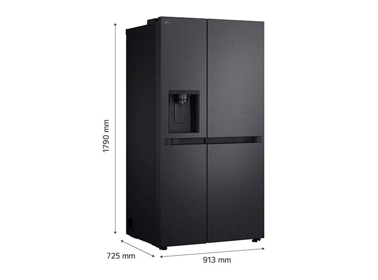 REFRIGERADORA LG 625L GS66SPM SIDE BY SIDE TOTAL NO FROST NEGRO MATE - 2