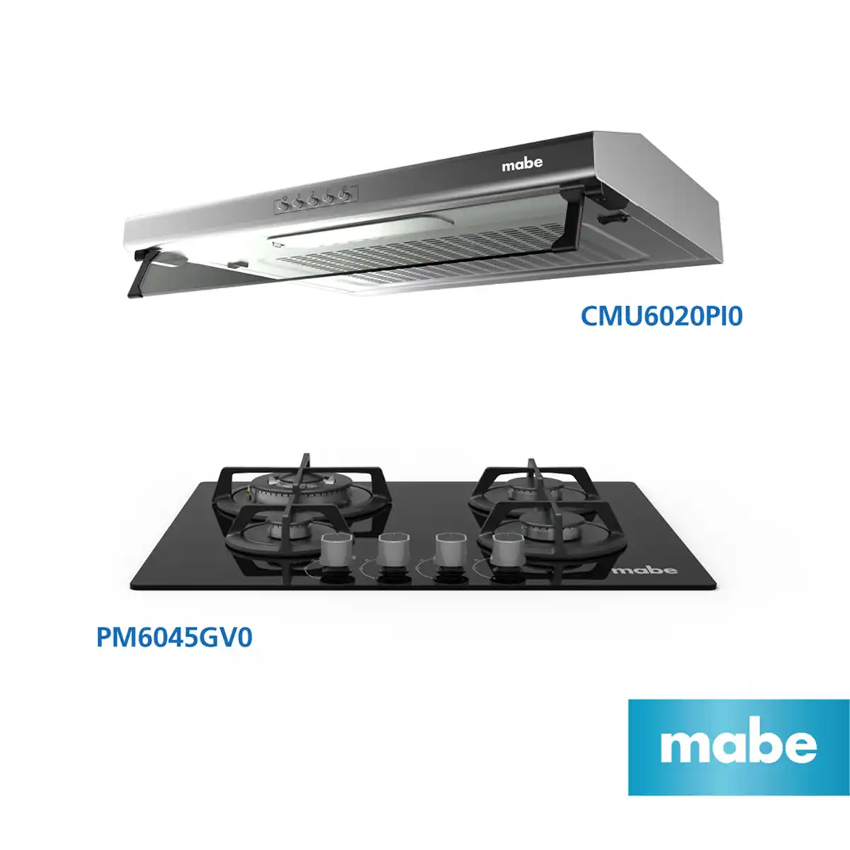 COMBO MABE CAMPANA UTILITARIA CMU6020PI0 + COCINA EMPOTRABLE PM6045GV0 - 1