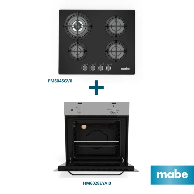 COMBO MABE COCINA EMPOTRABLE PM6045GV0 + HORNO EMPOTRABLE ELÉCTRICO HM6028EYAI0 - 1