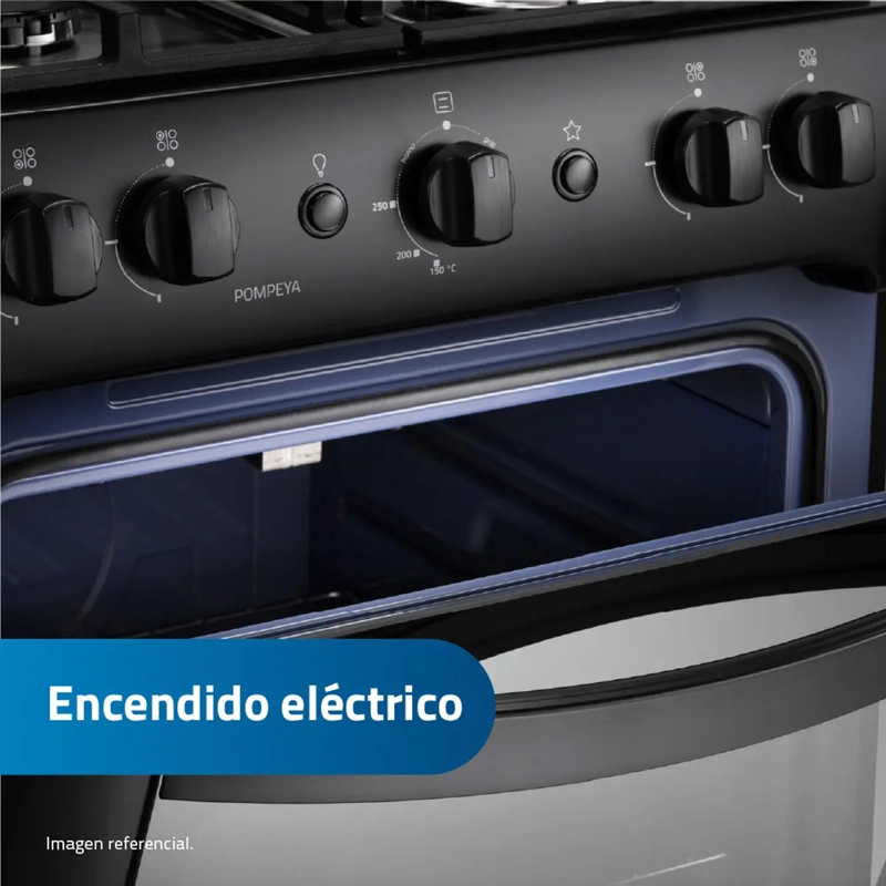 COCINA A GAS INDURAMA 4 QUEMADORES POMPEYA ZAFIRO - 7
