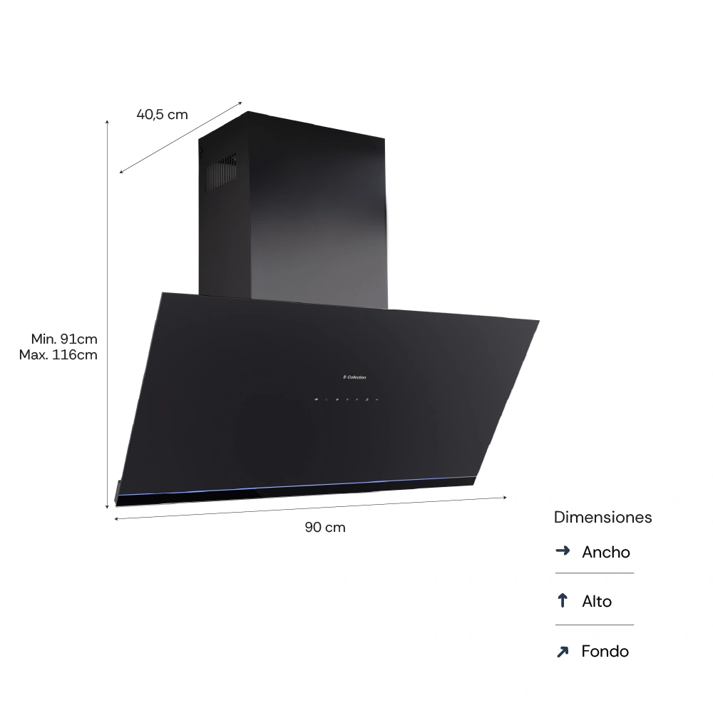 CAMPANA EXTRACTORA SOLE 101 CM SMART CONNECTED 3120TURE98CO - 3