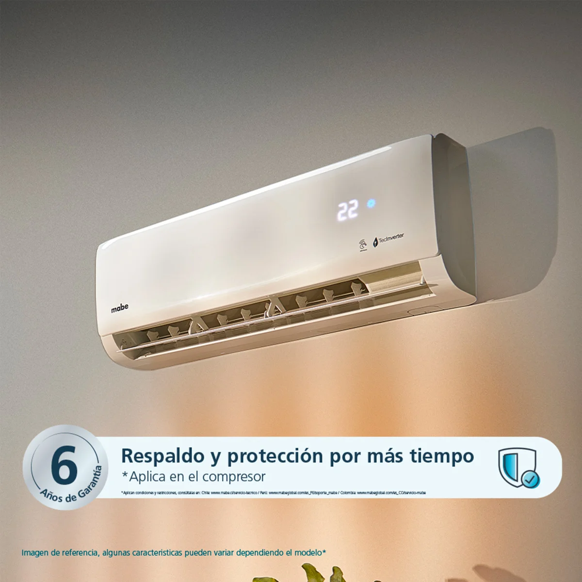 AIRE ACONDICIONADO SPLIT MABE 9000 BTU MMT09CDBWCCC1 - 5