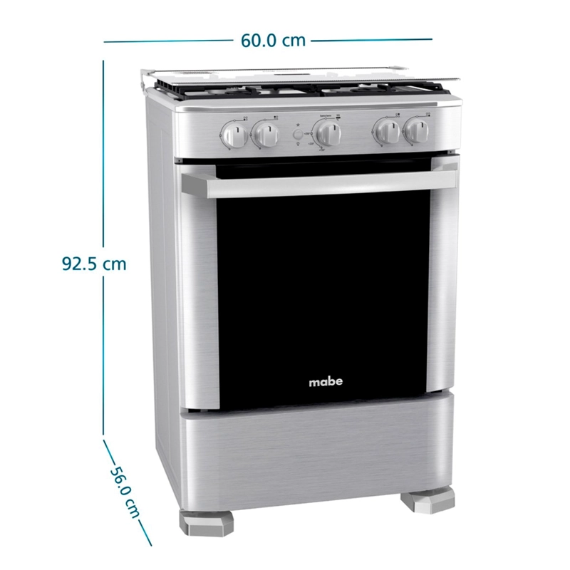 COCINA GAS LICUADO MABE 4 QUEMADORES CMP6035FX1 - 2