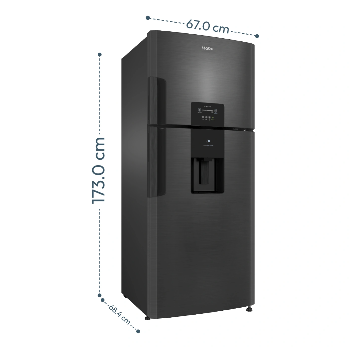 REFRIGERADORA MABE TOP FREEZER NO FROST RMP415ZPC 382 L NETO BLACK STEEL - 4