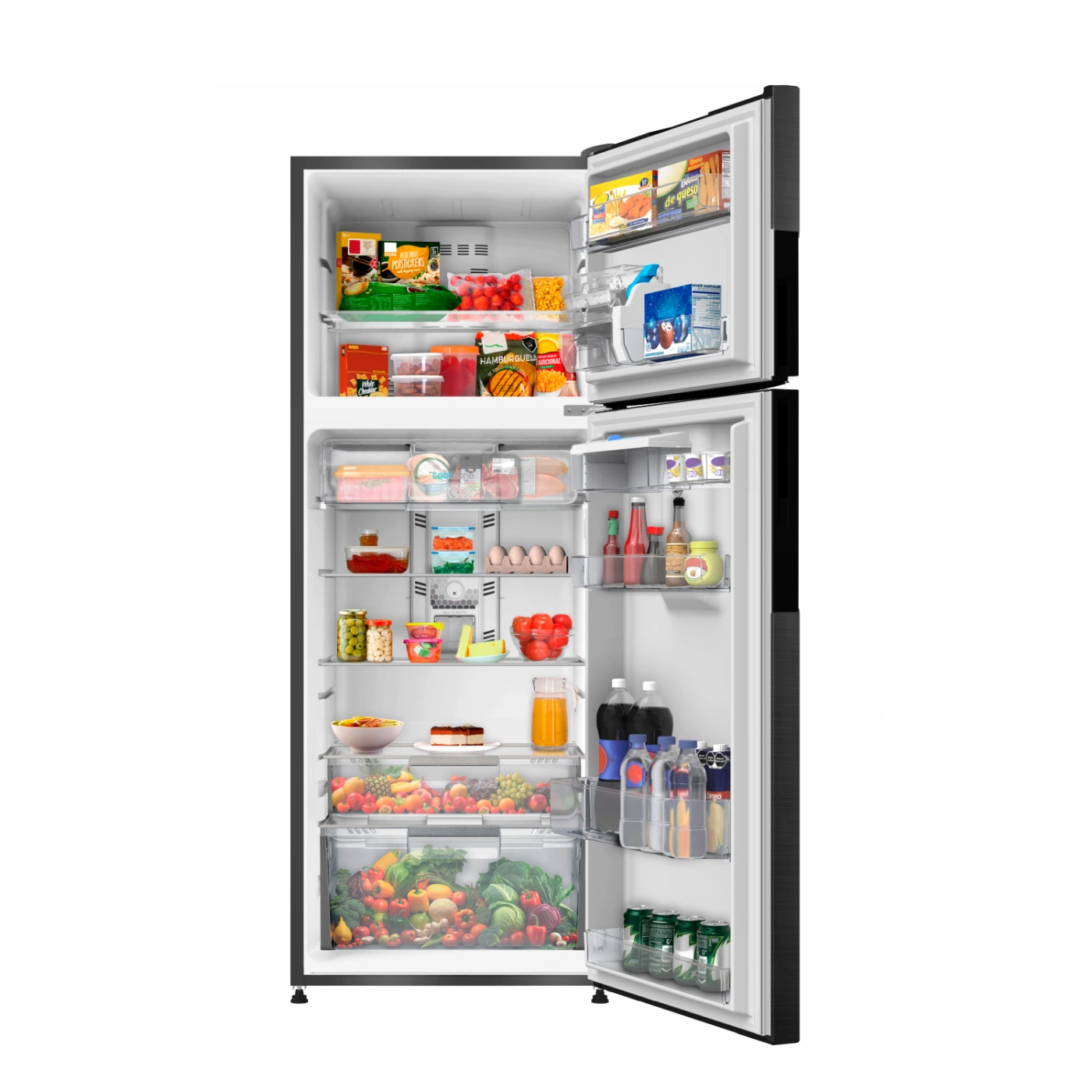 REFRIGERADORA MABE TOP FREEZER NO FROST RMP415ZPC 382 L NETO BLACK STEEL - 5