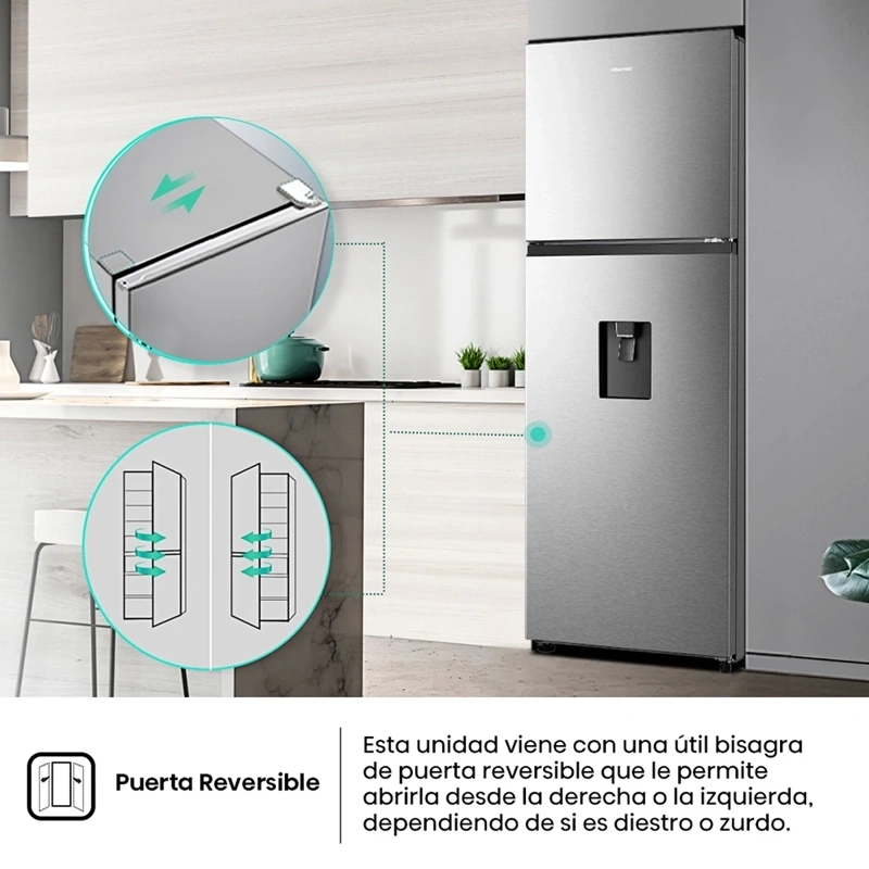 REFRIGERADORA HISENSE TOP FREEZER NO FROST RT3N320NMC - 8
