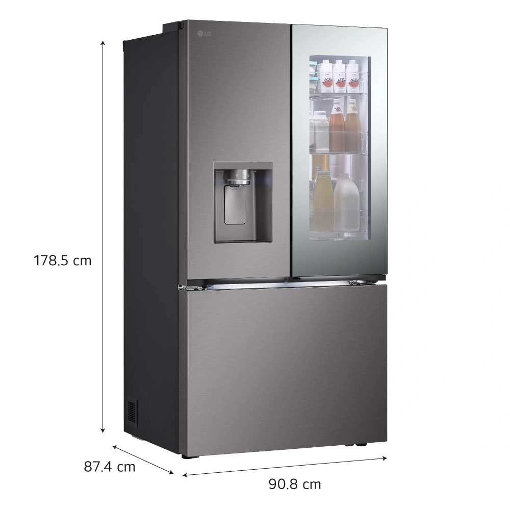 REFRIGERADORA LG 738L GM89SXD FRENCH DOOR INSTAVIEW PLATEADO ACERO - 2