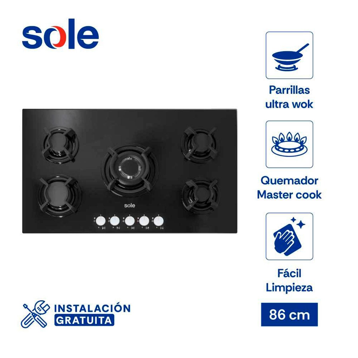 COMBO SOLE ENCIMERA + CAMPANA + HORNO EMPOTRABLE GAS - 2