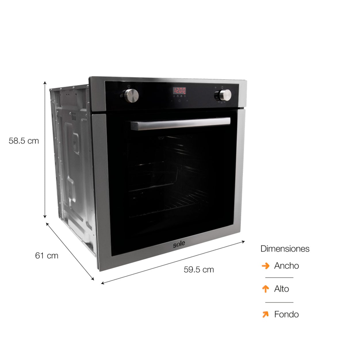 COMBO SOLE ENCIMERA + CAMPANA + HORNO EMPOTRABLE GAS - 12